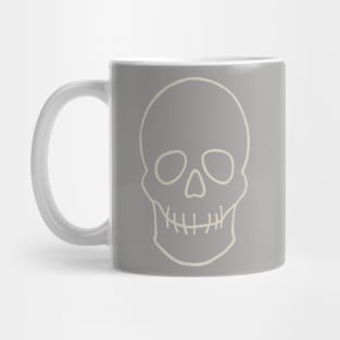 Simply Spooky Collection - Skull - Ghost Grey and Bone White Mug